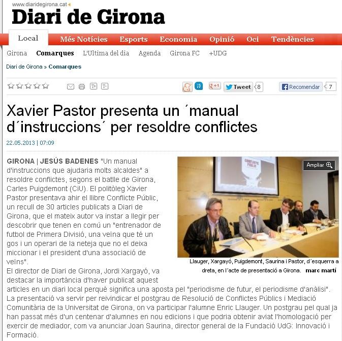 Notícia Conflicte Públic Diari de Girona
